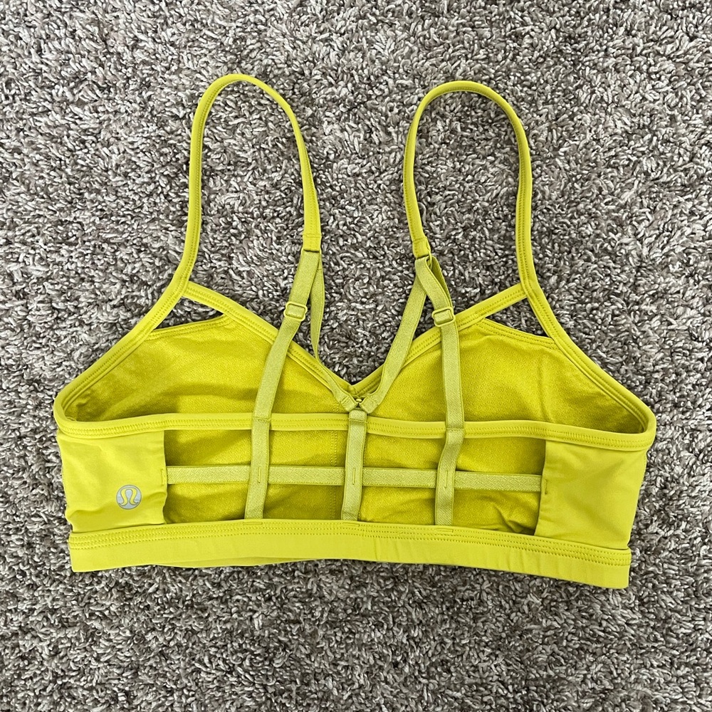Lululemon Athletica Yellow Sports Bra